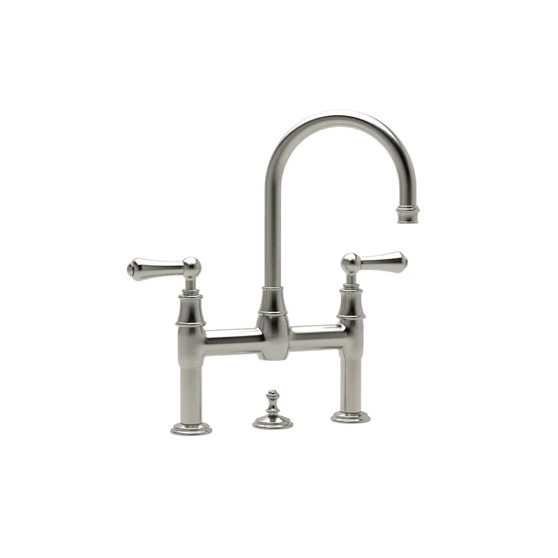 Classic English 14" Polished Nickel 3-Hole Vessel Faucet with Drain