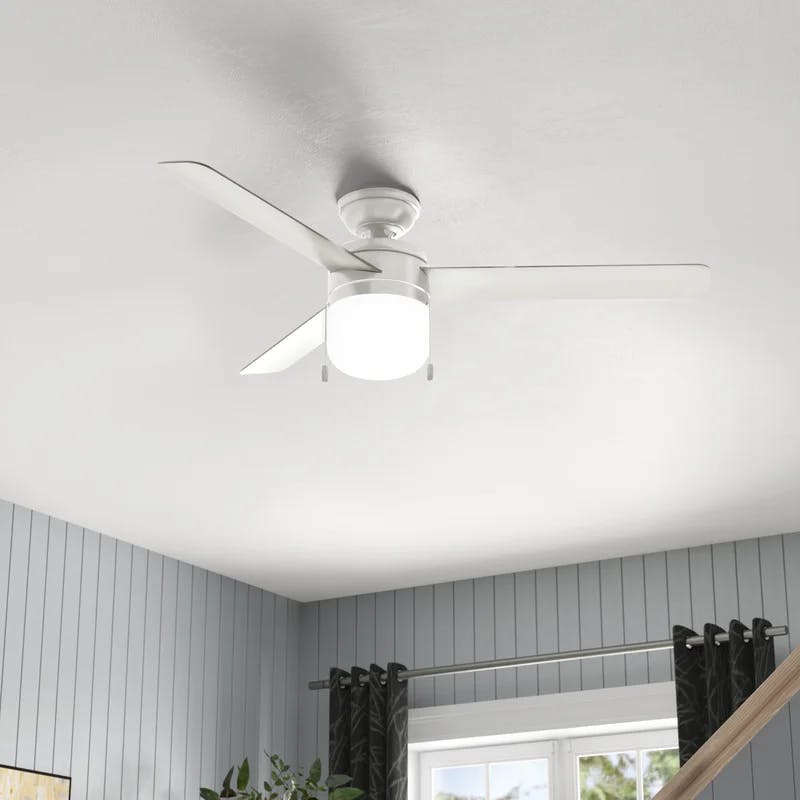 Acumen 42" Fresh White Ceiling Fan with LED Light and Reversible Blades