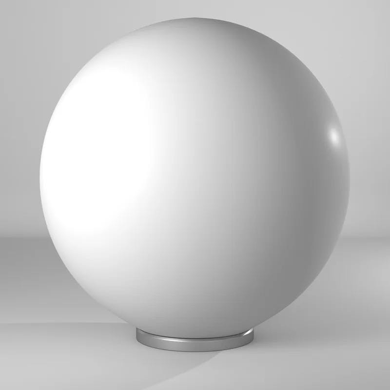 Rondo 12'' Silver Opal Glass Globe Table Lamp