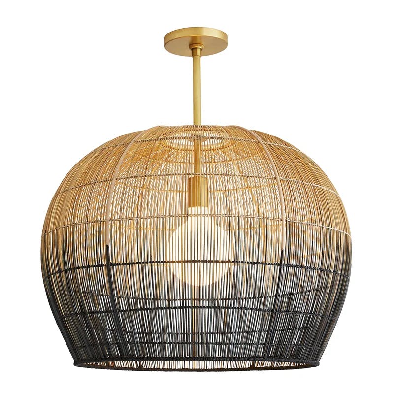 Swami Ombre Brass Dome Pendant Light - Tropical Inspired