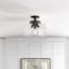 Ashford Matte Black Nickel Globe 13" Semi-Flush Ceiling Light