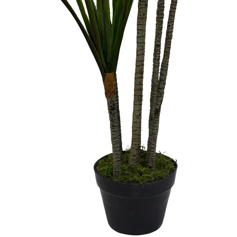Elegant 5.5' Green Dracaena Marginata Artificial Potted Plant