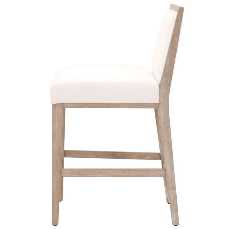 Pearl White Transitional Wood Counter Stool Set of 2