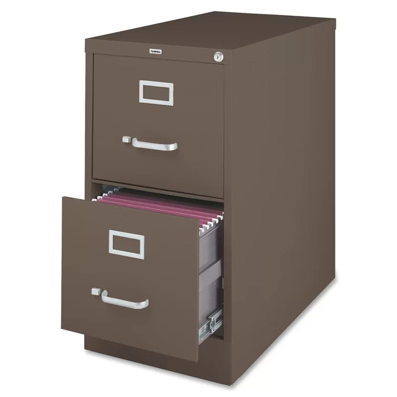 Fortress Charcoal 15'' Wide 2-Drawer Steel Vertical File Cabinet