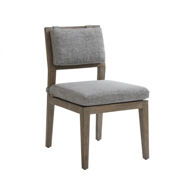 La Jolla Vintage Taupe-Gray Indonesian Teak Outdoor Side Dining Chair