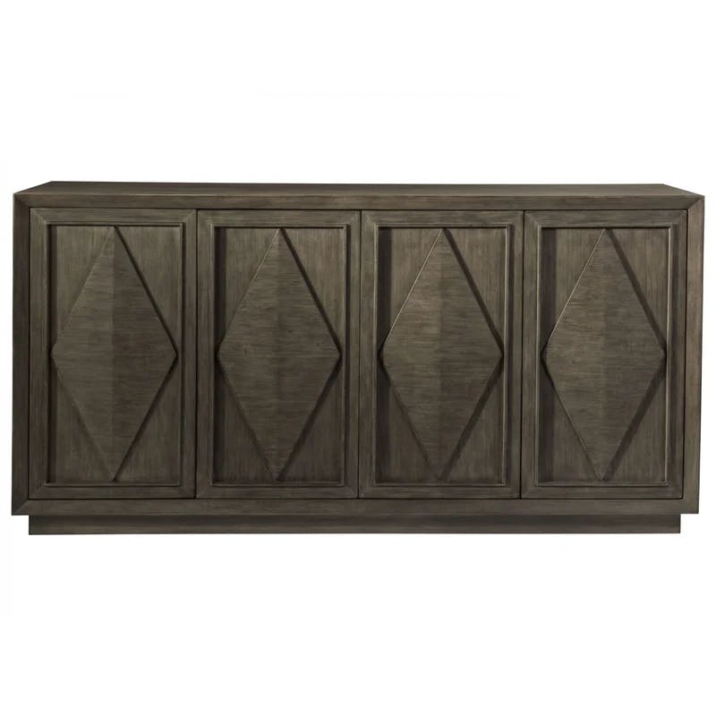 Grigio Warm Gray Wire-Brushed Mahogany Transitional Buffet
