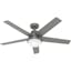 Aerodyne 52" Matte Silver Smart Ceiling Fan with LED Light and Remote