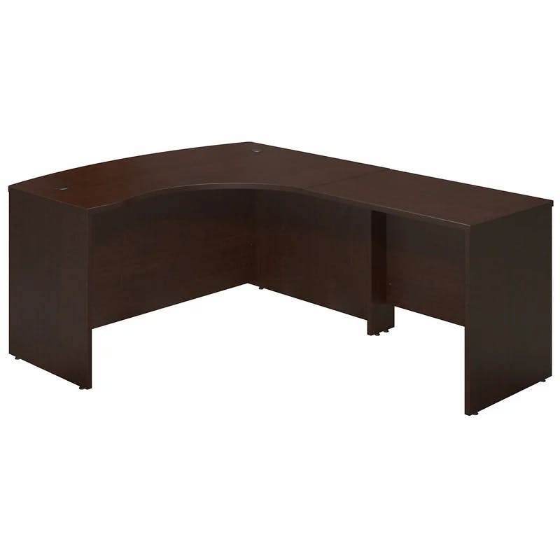 Westfield Elite Mocha Cherry L-Shaped Executive Desk with Filing Cabinet