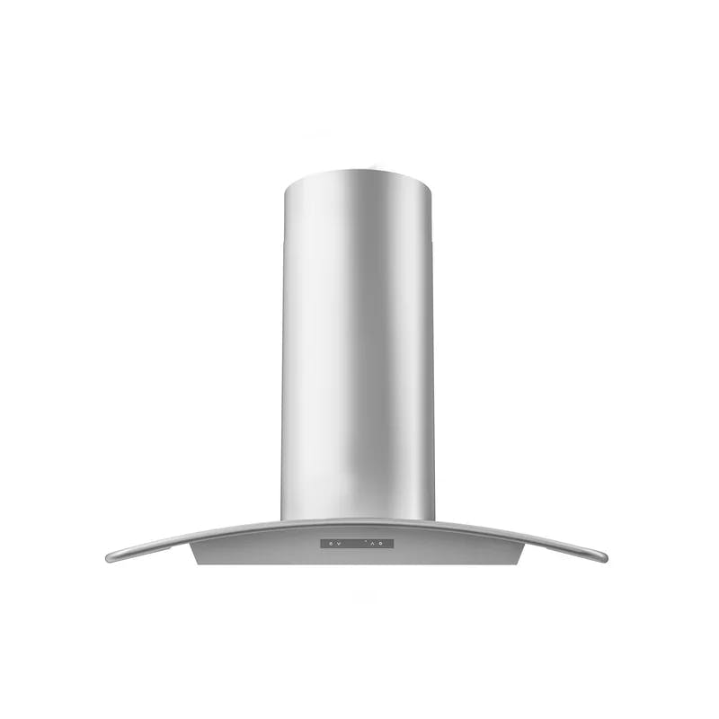 Milano 36" Curved Canopy Convertible Wall Mount Range Hood in Stainless Steel