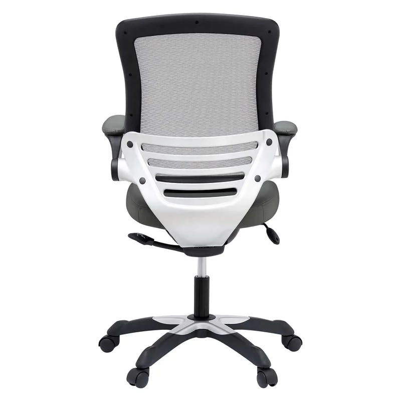 Edge Modern Gray Mesh and Leatherette Adjustable Office Chair
