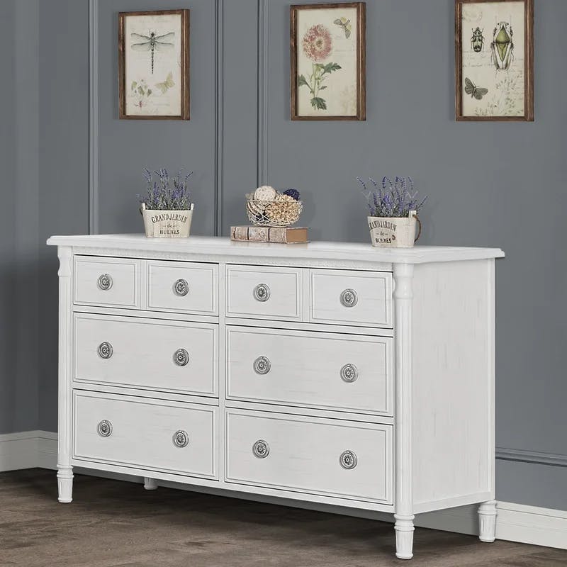 Julienne Artisan 6-Drawer Double Dresser in Toffee and Brush White
