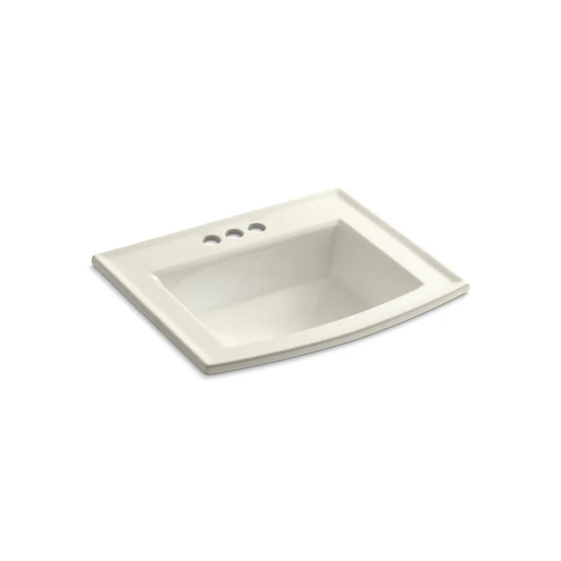Archer Biscuit 22.6" Rectangular Ceramic Drop-In Bathroom Sink
