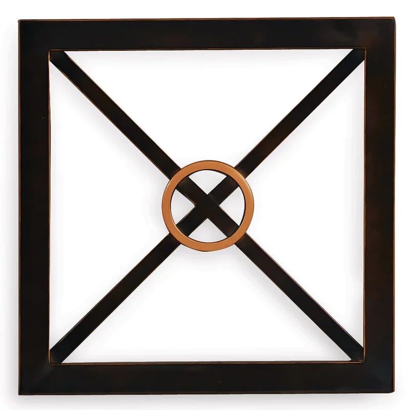 Drake 19'' Square Abstract Metal Wall Art with Antiqued Bronze Finish