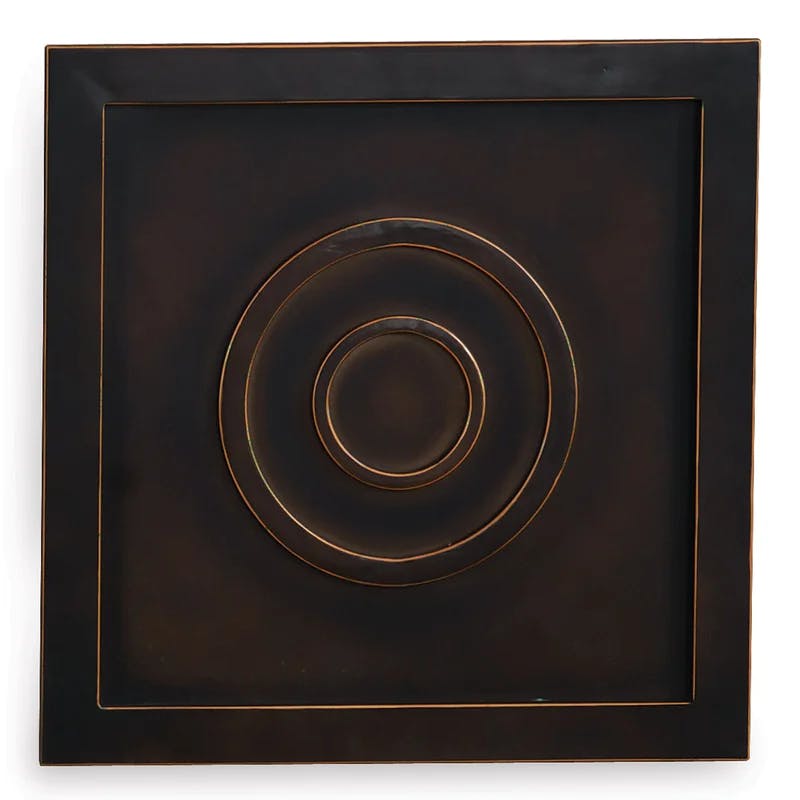 Drake Bronze Finish Metal Circle Wall Panel 19''