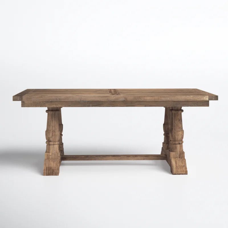 Stratford 76" Stony Gray Reclaimed Wood Rustic Dining Table