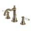 Elegant Antique Brass Widespread Bathroom Faucet with Lever Handles