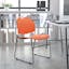 ErgoStack 880lb Capacity Orange Metal Armless Chair
