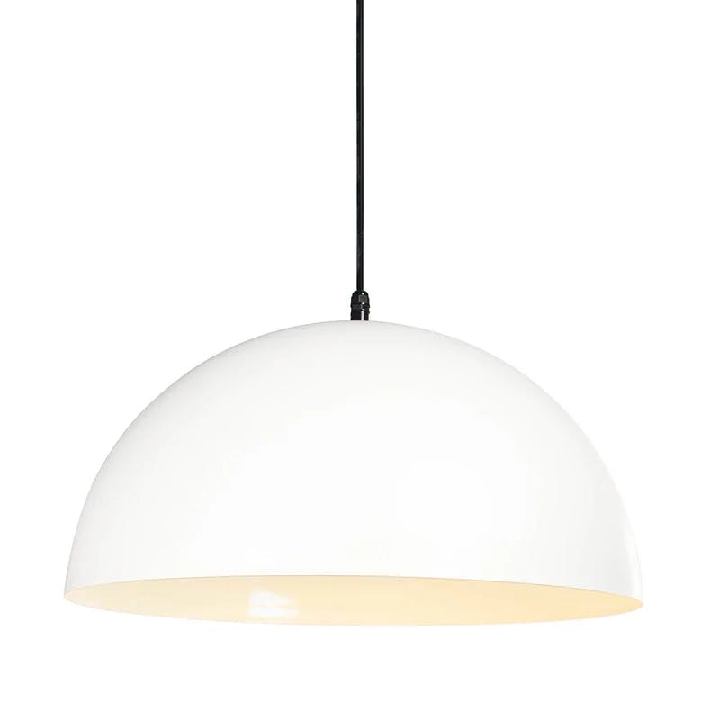 Elegant White Aluminum Outdoor Pendant with Dimmable Feature