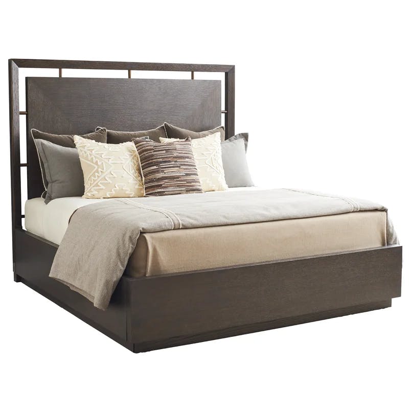 Park City Transitional Queen Panel Bed with Floating Headboard Design