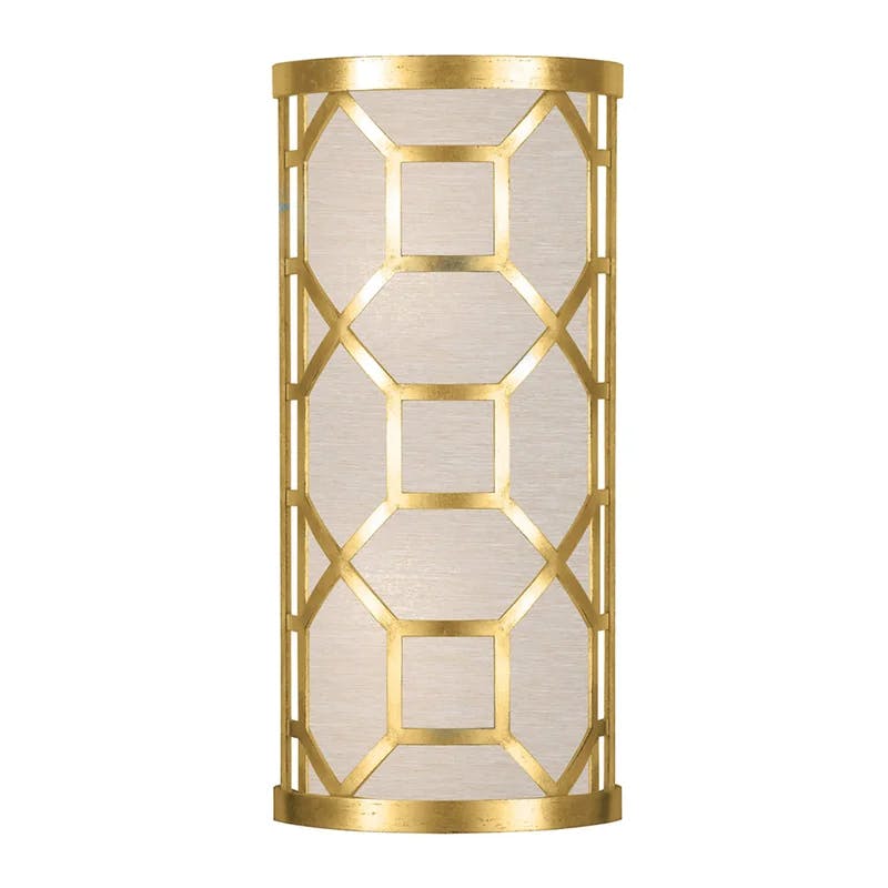 Elegant Allegretto 2-Light Filigree Wall Sconce in Gold Leaf