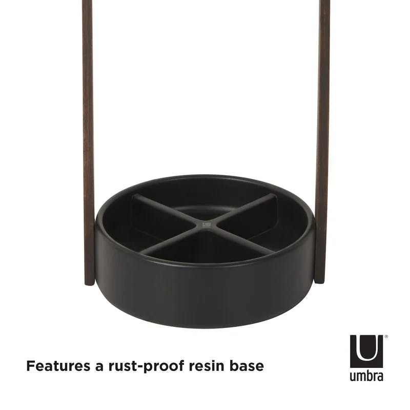 Bellwood Resin-Based Water-Resistant Umbrella Stand with Wood Veneer
