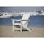 Hampton White HDPE Outdoor Adirondack Chair with Wide Armrests