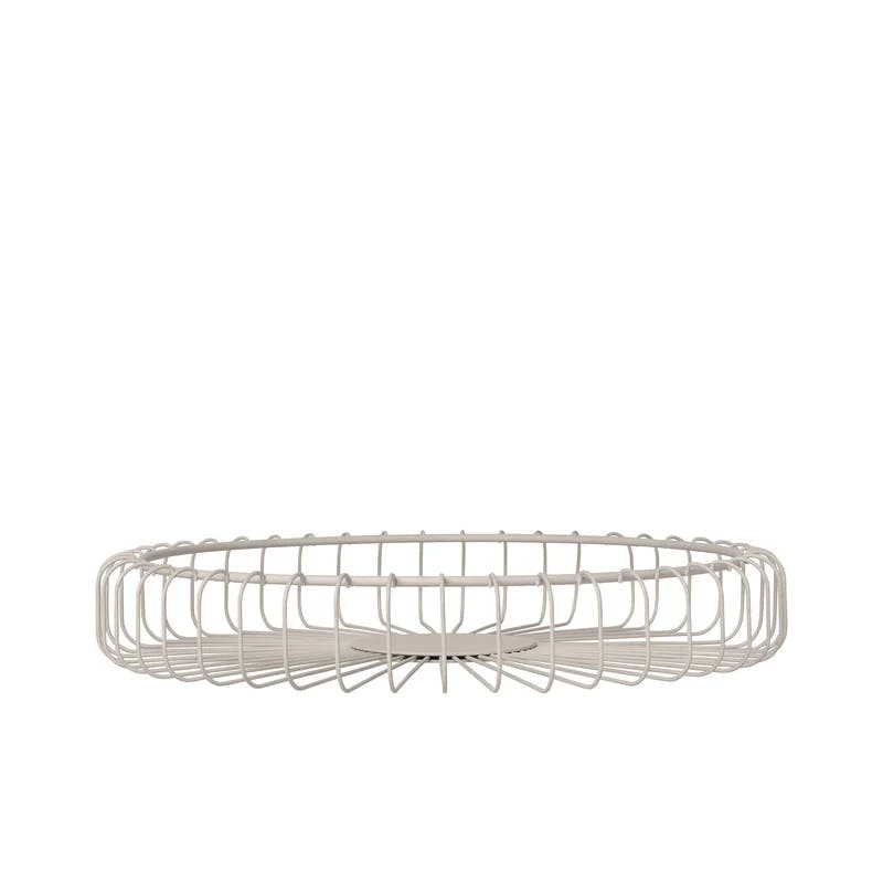 Estra Round Black Steel Wire Decorative Basket