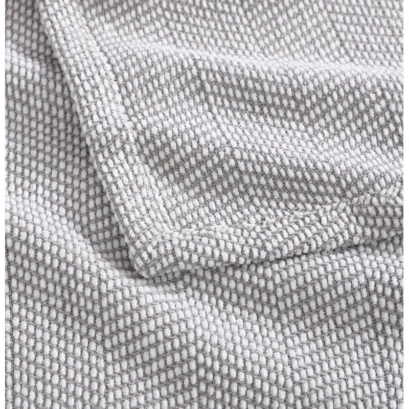 Classic Modern Cotton Twin Blanket with Herringbone Weave
