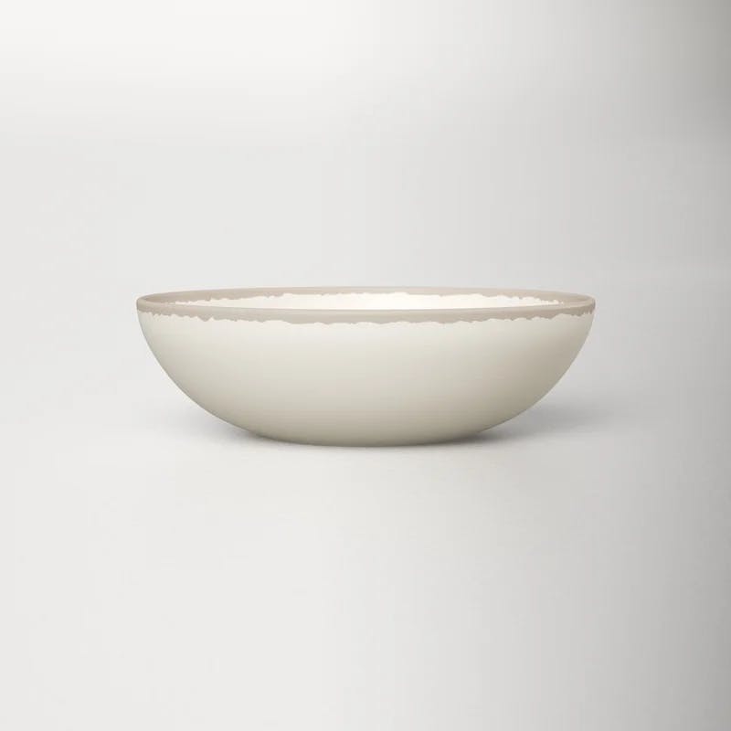 Eco-Friendly Vintage Stone Gray 12" Plastic Serving Bowl