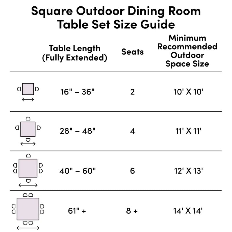 Placido 8-Person Slate Square Outdoor Dining Set with Ceramic Top