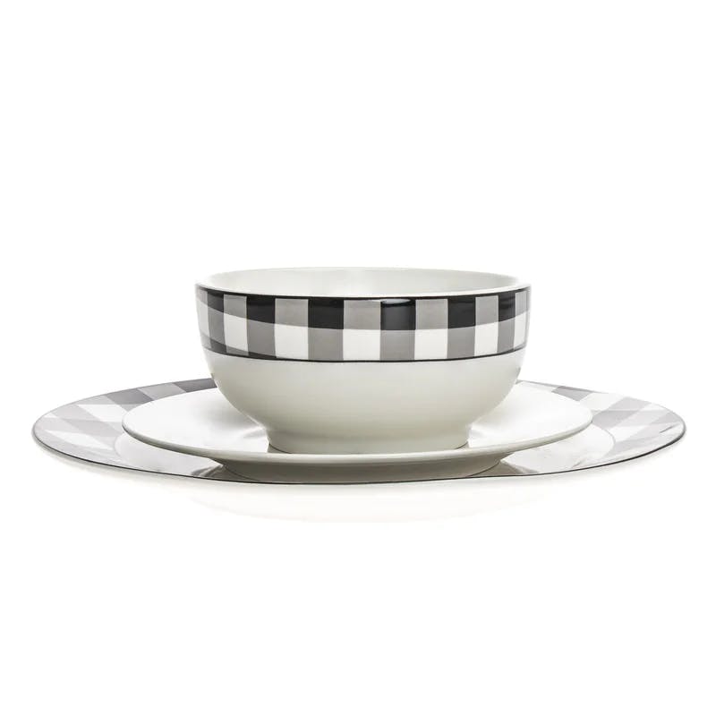 Elegance in Porcelain 12-Piece White Dinnerware Set, Service for 4