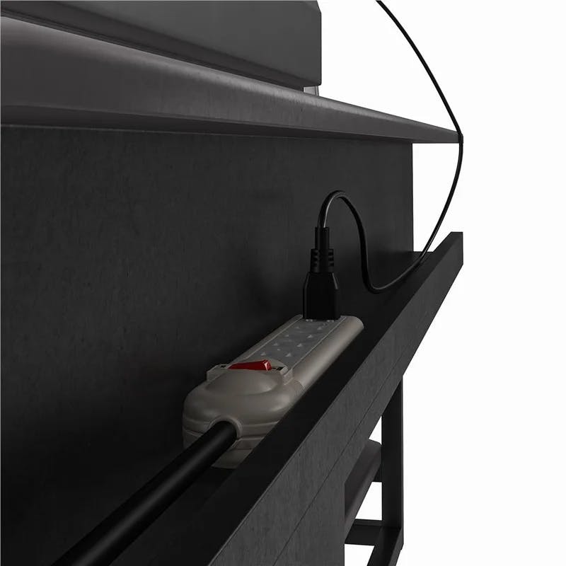 NTense Quest 65" Matte Black Gaming TV Stand with Controller Hooks
