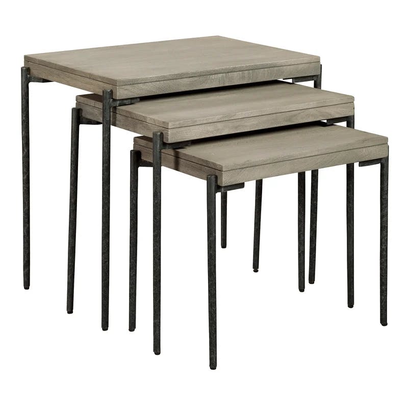 Forge & Grain Industrial Nesting Coffee Tables in Gray
