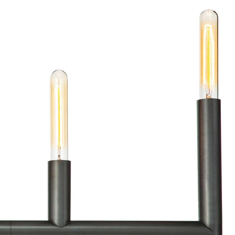 Elegant Industrial-Modern 6-Light Chandelier in Oil Rubbed Bronze