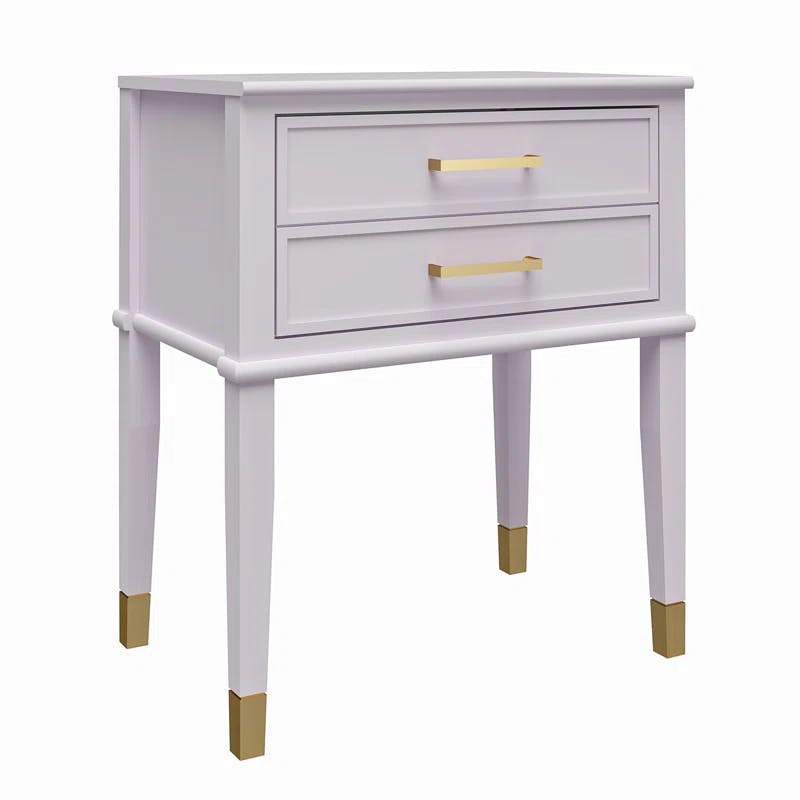 Westerleigh Cosmolicious Lavender and Gold Storage End Table