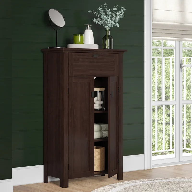 Hayward 43'' Dark Woodgrain Adjustable Shelving Living Room Cabinet
