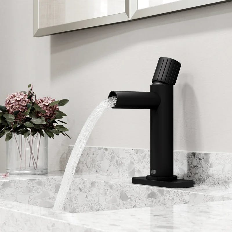Ashford Matte Black High Arc Single-Handle Bathroom Faucet