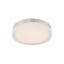 Circa 11" Titanium LED Drum Flush Mount with Pure White Glass