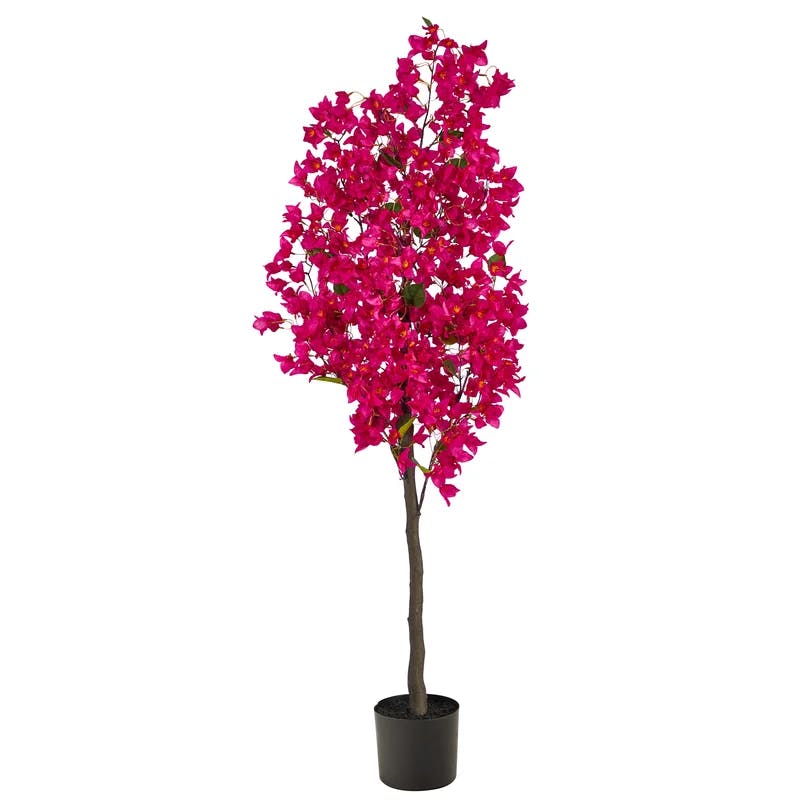 Vibrant Pink Bougainvillea 5ft Artificial Tree in Planter