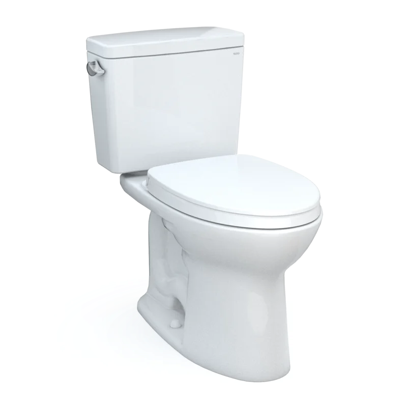 Modern White Elongated Two-Piece High-Efficiency Toilet