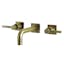 Concord Matte Black and Brass Modern Wall Mount Bathroom Faucet