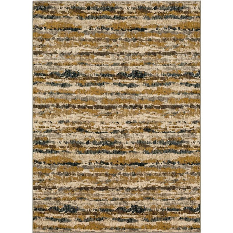 Expressions Casual Grey 2'x3' Machine-Woven Abstract Rug