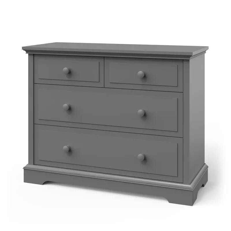 Cool Gray 3-Drawer Nursery Dresser with English Dovetail Construction