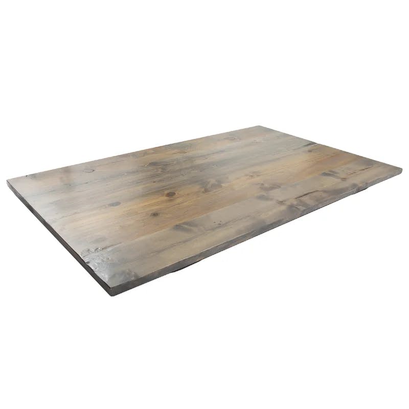 Restore Riverstone Grey Reclaimed Pine Wood Dining Tabletop 60"