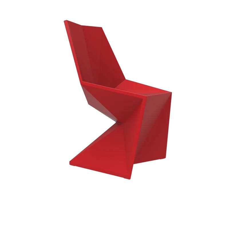 Vertex Modern Red Armless Patio Dining Chair