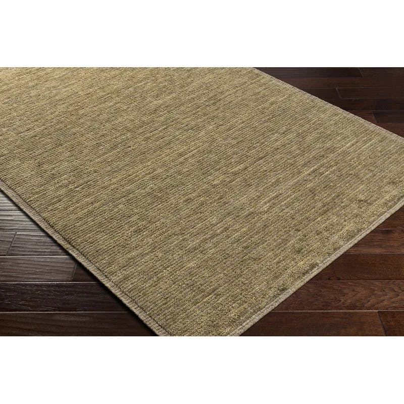 Viera Hand-Knotted Wool Striped Gray 5' x 7' Area Rug