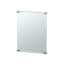 Elegant Chrome Rectangular Bathroom Vanity Mirror with Shatterproof Feature