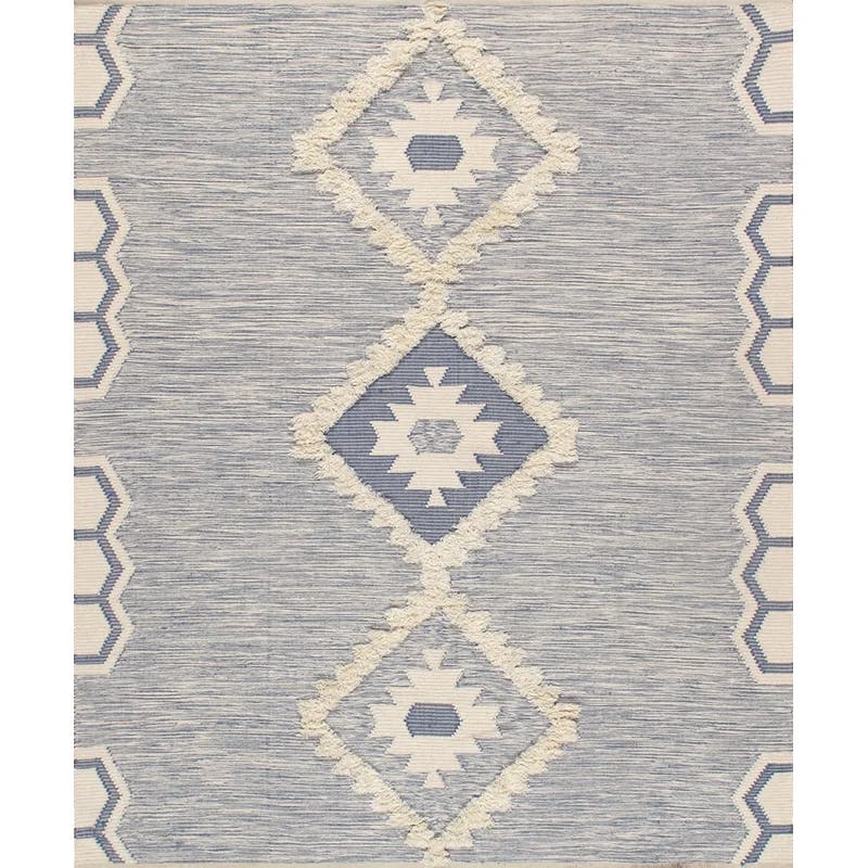 Ivory Elegance Hand-Knotted Wool & Cotton 8' x 10' Area Rug