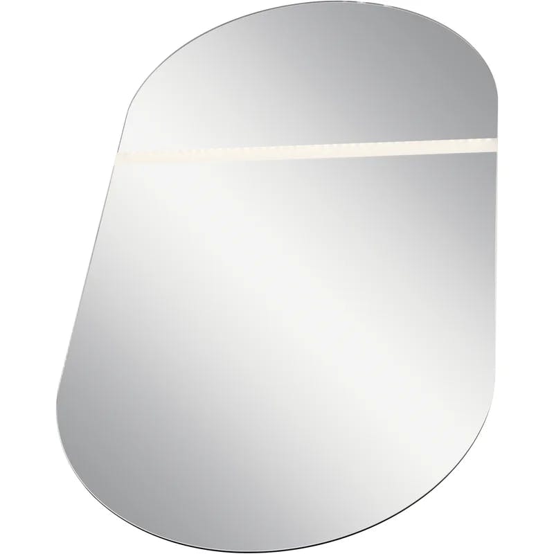 Radana 28" Frameless Aluminum LED Vanity Mirror with Touch Dimmer