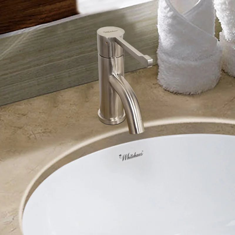 Eco-Friendly Brushed Stainless Steel Single Lever Bathroom Faucet